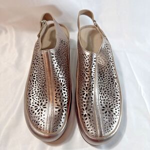 Easy Spirit Sedawn Shoes Women's 11WW Rose Gold Mules Sandals Comfort Strap